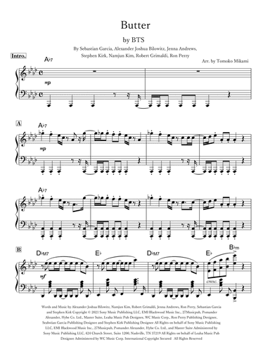 Butter (arr. Tomoko Mikami)
