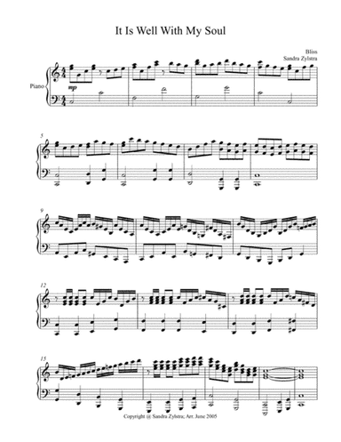 It Is Well With My Soul (piano part) (arr. Sandra Zylstra)