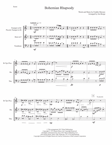 Bohemian Rhapsody (arr. Jim Bicigo)