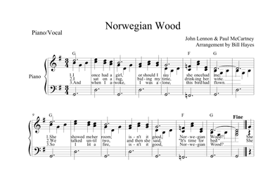 Norwegian Wood (this Bird Has Flown) (arr. Bill Hayes)
