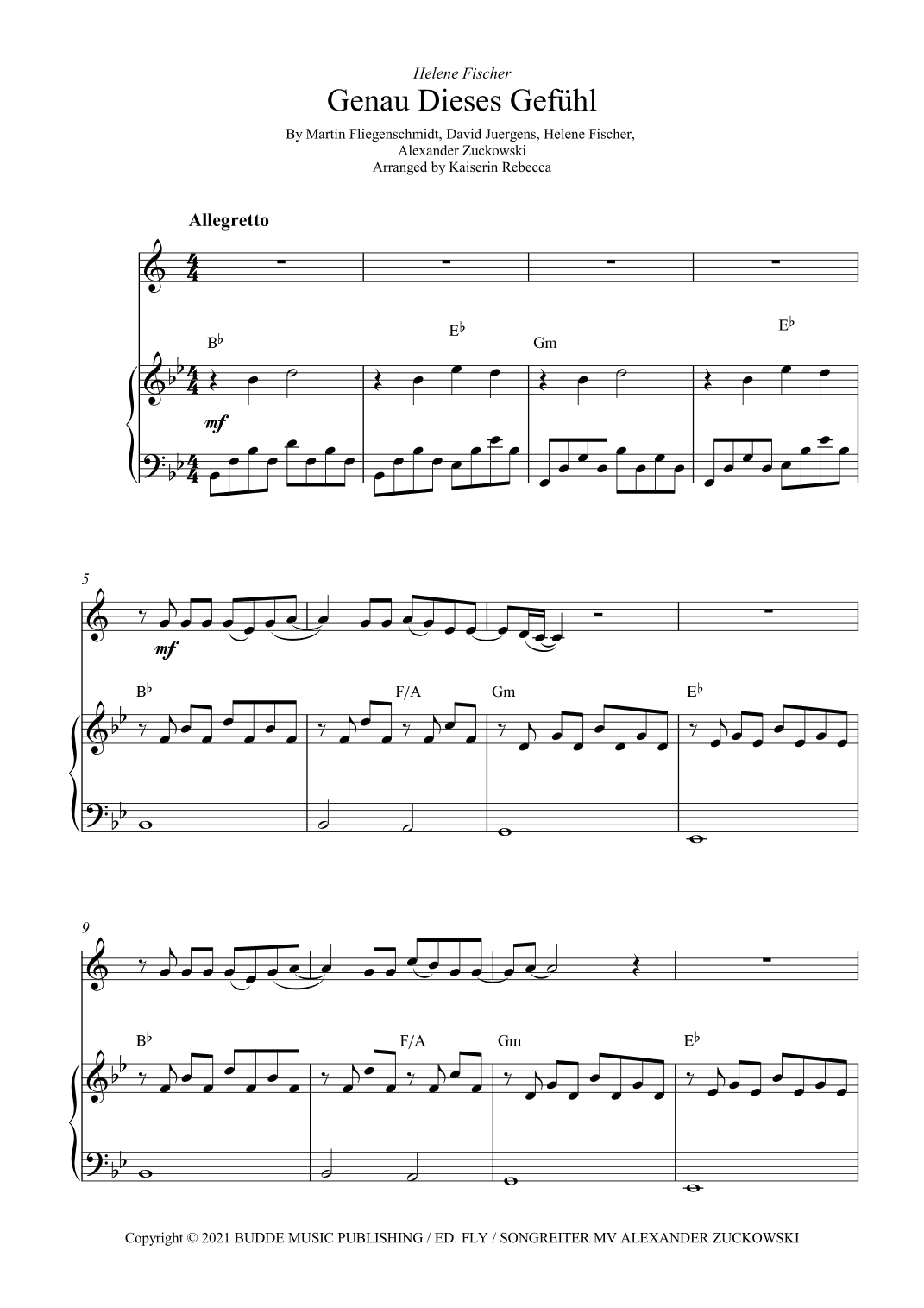 Genau Dieses Gefuehl (arr. Kaiserin Rebecca)