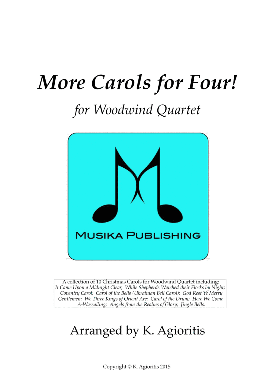 More Carols fo Four - Woodwind Quartet (arr. Musika Publishing Australia)