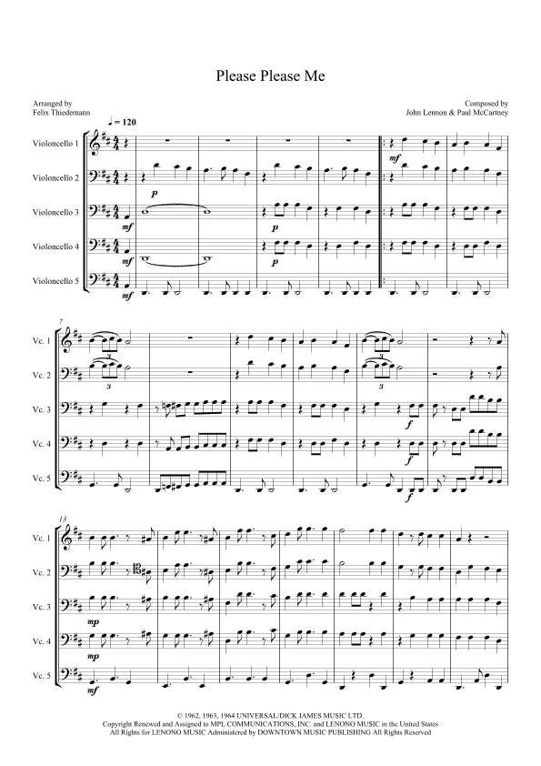 Please Please Me (arr. Felix Thiedemann)