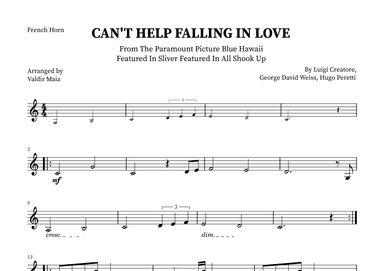 Can't Help Falling In Love (arr. Valdir Maia)