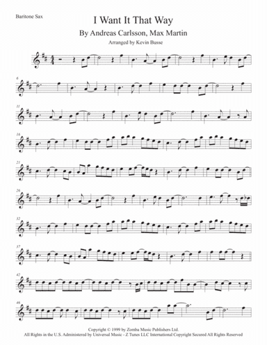 I Want It That Way (arr. Kevin Busse)
