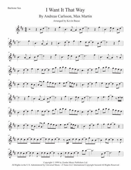 I Want It That Way (arr. Kevin Busse)
