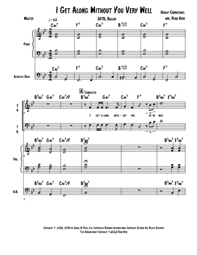 I Get Along Without You Very Well (except Sometimes) (arr. Ryan Hyde)