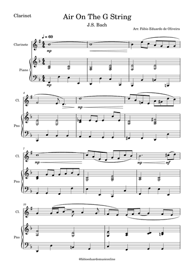 Air On The G String (arr. Fabio Eduardo de Oliveira)
