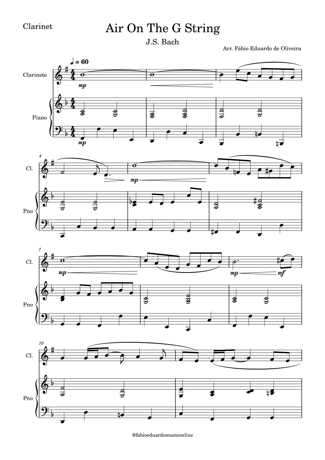 Air On The G String (arr. Fabio Eduardo de Oliveira)