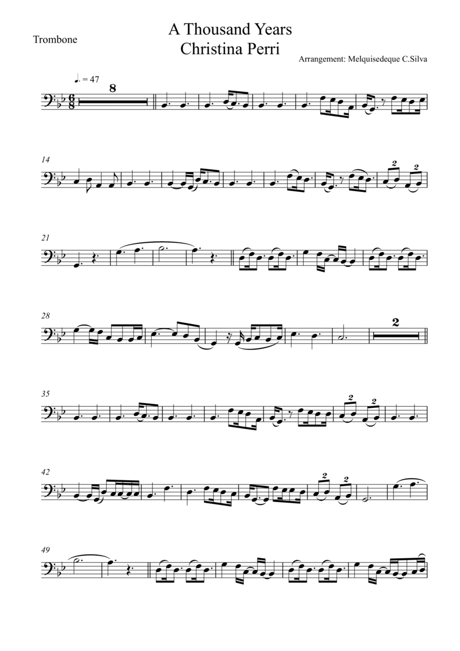 A Thousand Years (arr. Melquisedeque C.Silva)