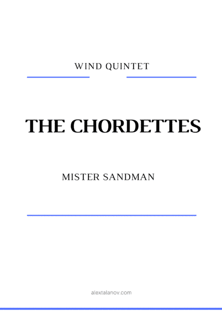 Mister Sandman (arr. Alex Talanov)