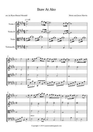 Ikaw At Ako Moira String Quartet (arr. Ryan Hanzel Monakil)