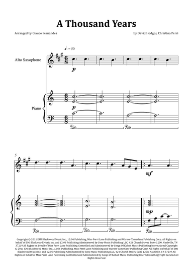 A Thousand Years (arr. Glauco Fernandes)