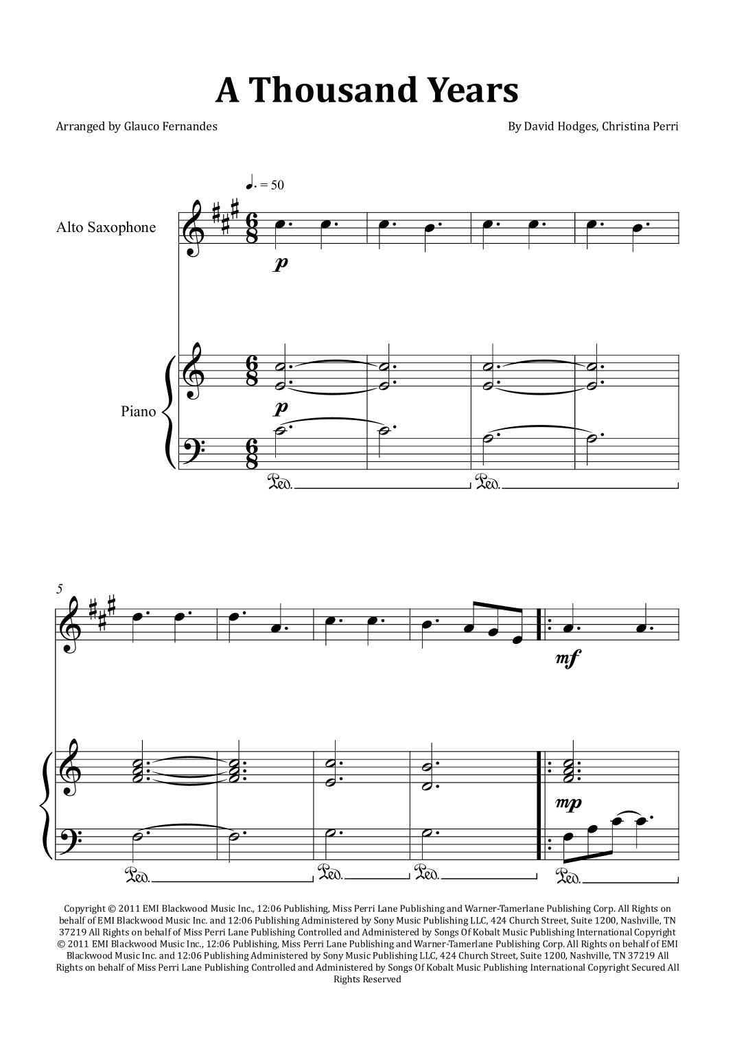 A Thousand Years (arr. Glauco Fernandes)