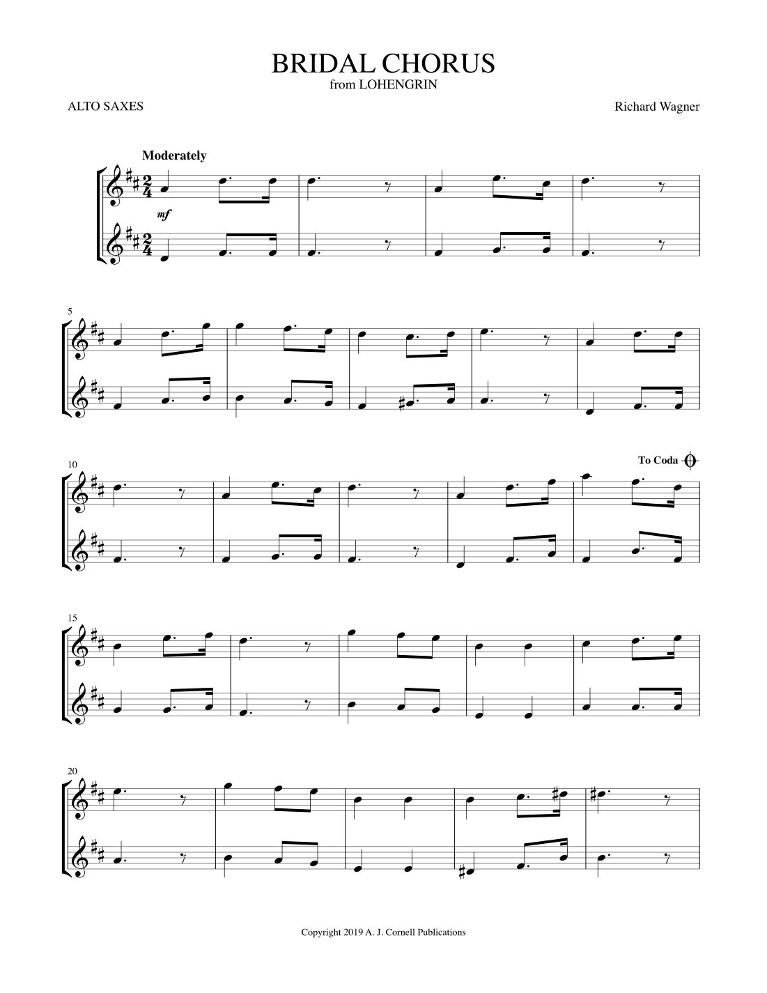Bridal Chorus (from Lohengrin) (arr. Mark Phillips)