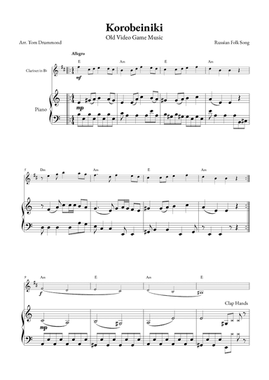 Korobeiniki (arr. Tom Drummond)