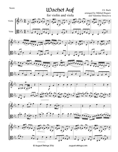 Wachet Auf (arr. Mikhail Bugaev, Valentina Shmyreva)