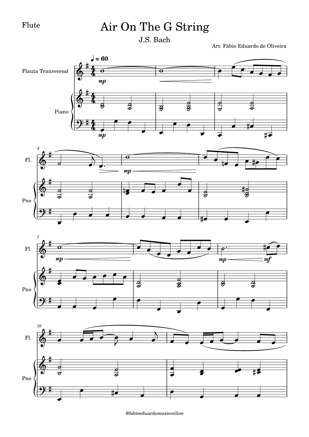 Air On The G String (arr. Fabio Eduardo de Oliveira)