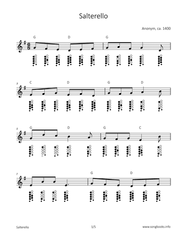 Salterello (arr. songbooks.info)