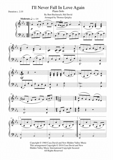 I'll Never Fall In Love Again (arr. Thomas Quigley)