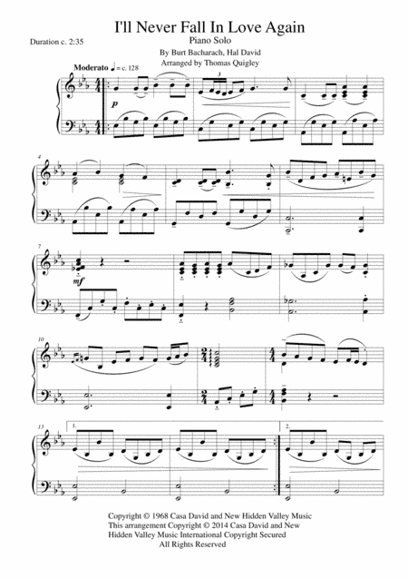 I'll Never Fall In Love Again (arr. Thomas Quigley)