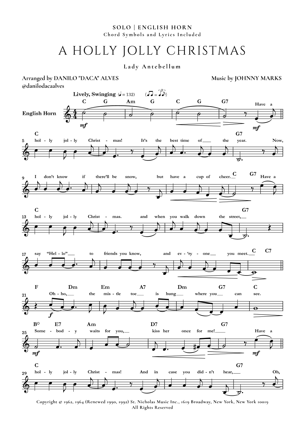A Holly Jolly Christmas (arr. Danilo “Daca” Alves)