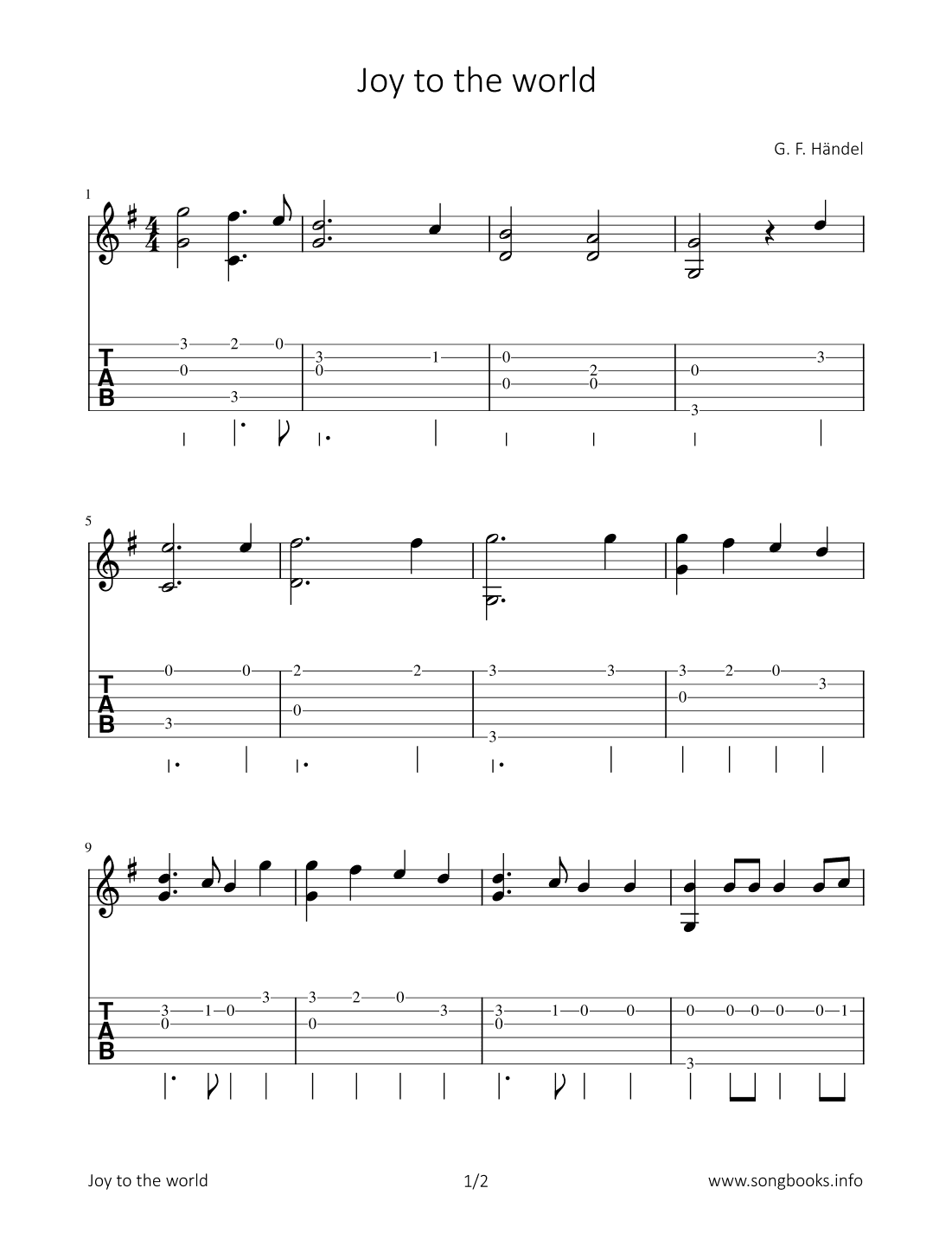 Joy to the world (arr. Bettina Schipp)
