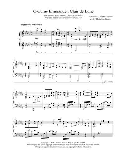 O Come Emmanuel / Clair de Lune (arr. Christine Brown)