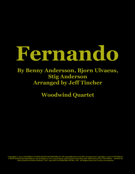 Fernando (arr. Jeff Tincher)