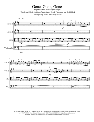 Gone, Gone, Gone (arr. Krista Broadway Swider)