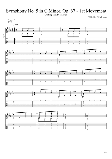 Symphony No 5 in Cm, Op. 67, I. Allegro con brio (Ludwig van Beethoven) (arr. Chris Richter)