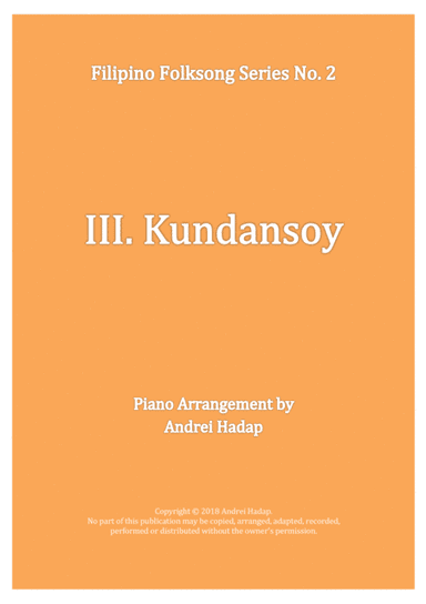Kundansoy - Arranged for Piano Solo (arr. Andrei Hadap)