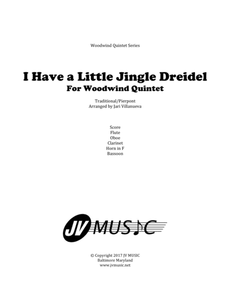 I Have a Little Jingle Dreidel for Woodwind Quintet (arr. Villanueva)