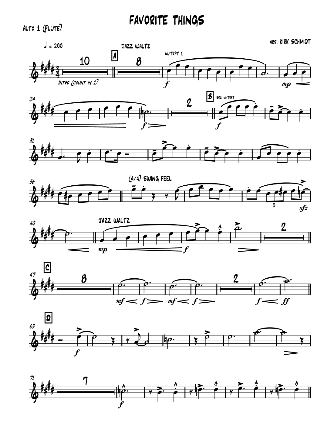 My Favorite Things (arr. Kirk Schmidt)