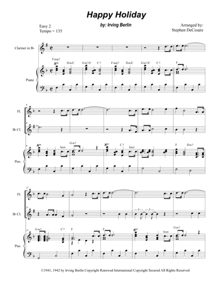 Happy Holiday (arr. Stephen DeCesare)