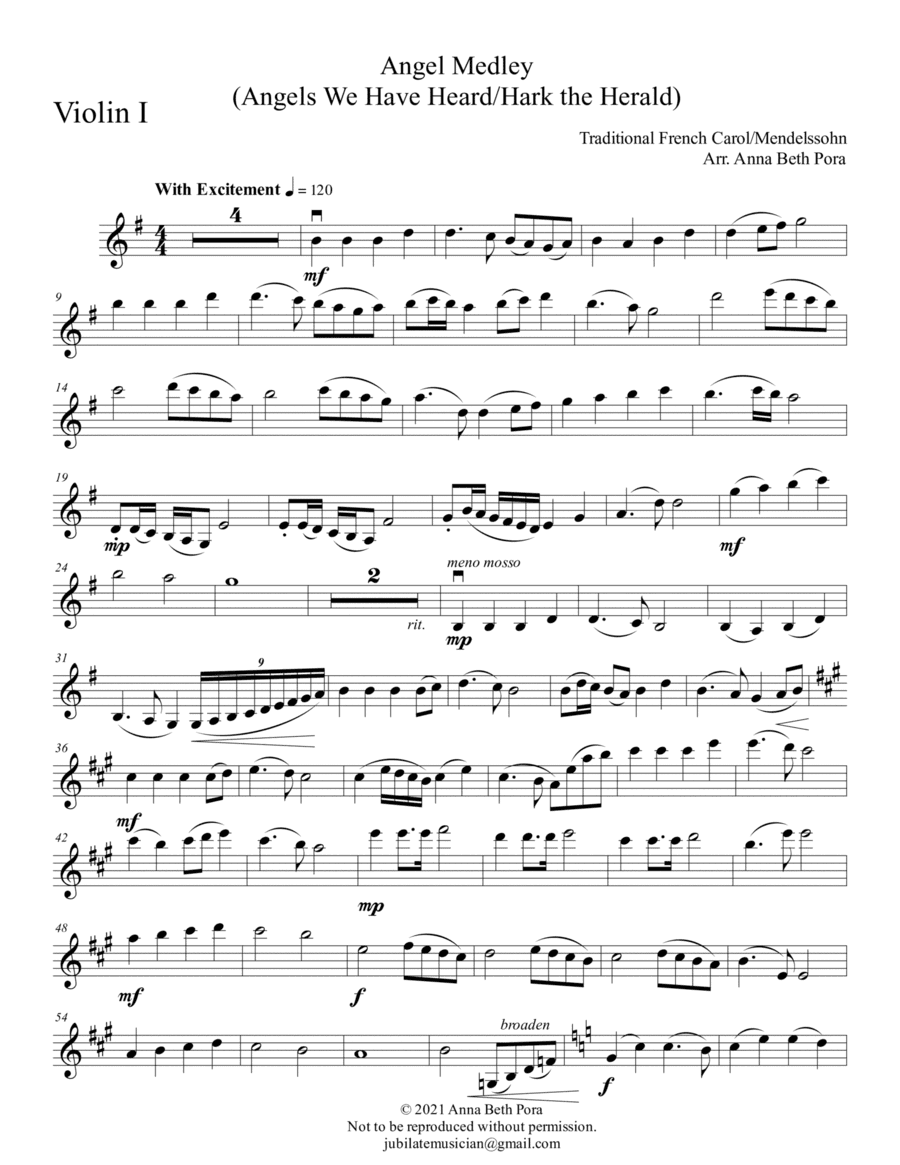 Angel Medley Duet (arr. Anna Beth Pora)