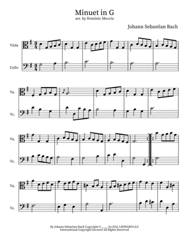 Minuet I In G Major (arr. Dominic Meccia)