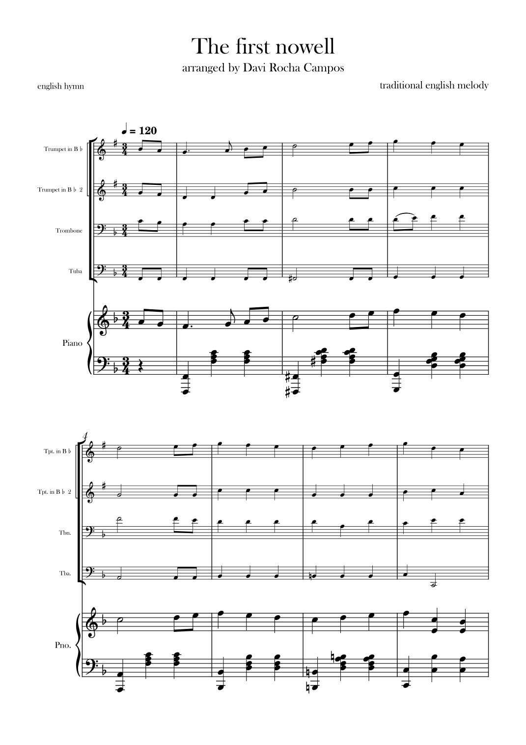 The First nowell (arr. Davi Rocha Campos)