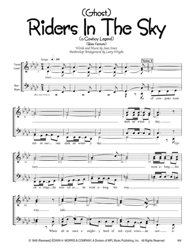 (ghost) Riders In The Sky (a Cowboy Legend) (arr. Larry Wright)