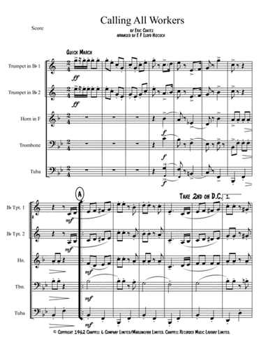 Calling All Workers (arr. E F Lloyd Hiscock)