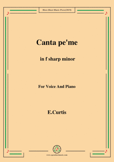 De Curtis-Canta pe' me in f sharp minor (arr. MSM)