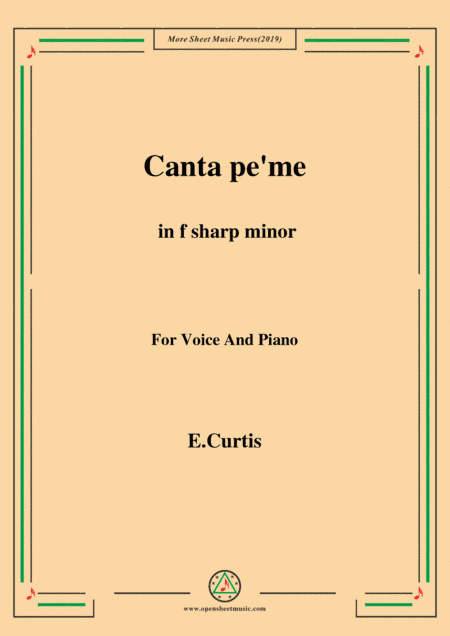 De Curtis-Canta pe' me in f sharp minor (arr. MSM)