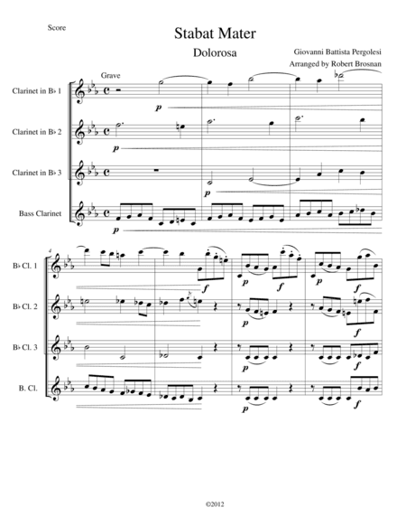 Stabat Mater: Dolorosa (arr. Robert Brosnan)