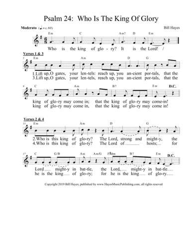 Psalm 24:  who Is This King Of Glory