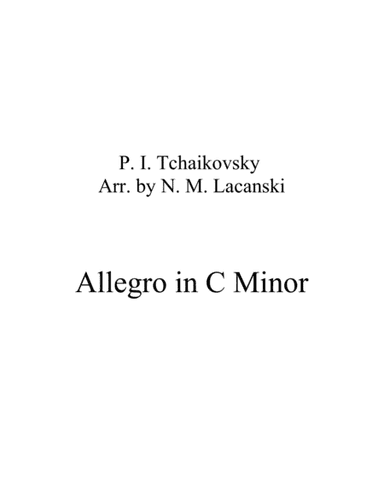 Allegro in C Minor (arr. Nick Lacanski)