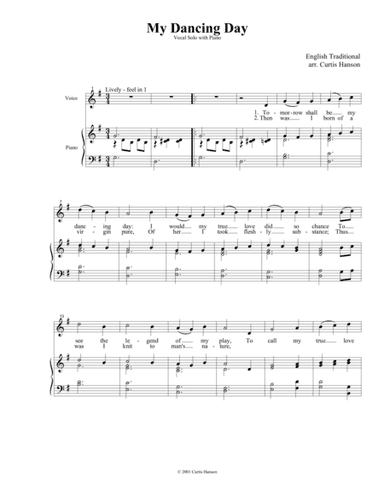 My Dancing Day (arr. Curtis Hanson)
