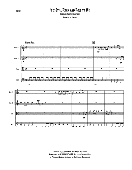 It's Still Rock And Roll To Me (arr. Tim Olt)