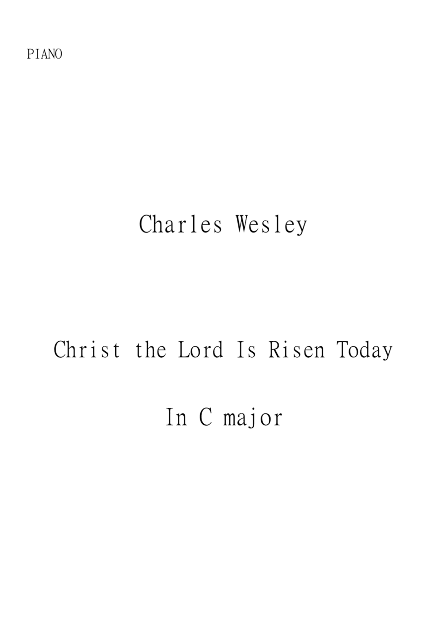 Christ the Lord is Risen Today in C Major for Piano Solo (Beginner) (arr. Matheus Araújo)