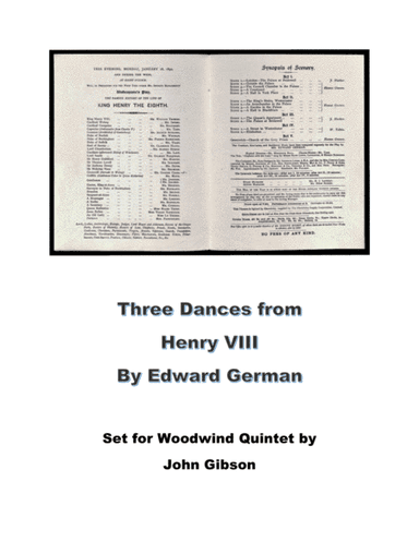 3 Dances from Henry VIII set for Woodwind Quintet (arr. John Gibson)
