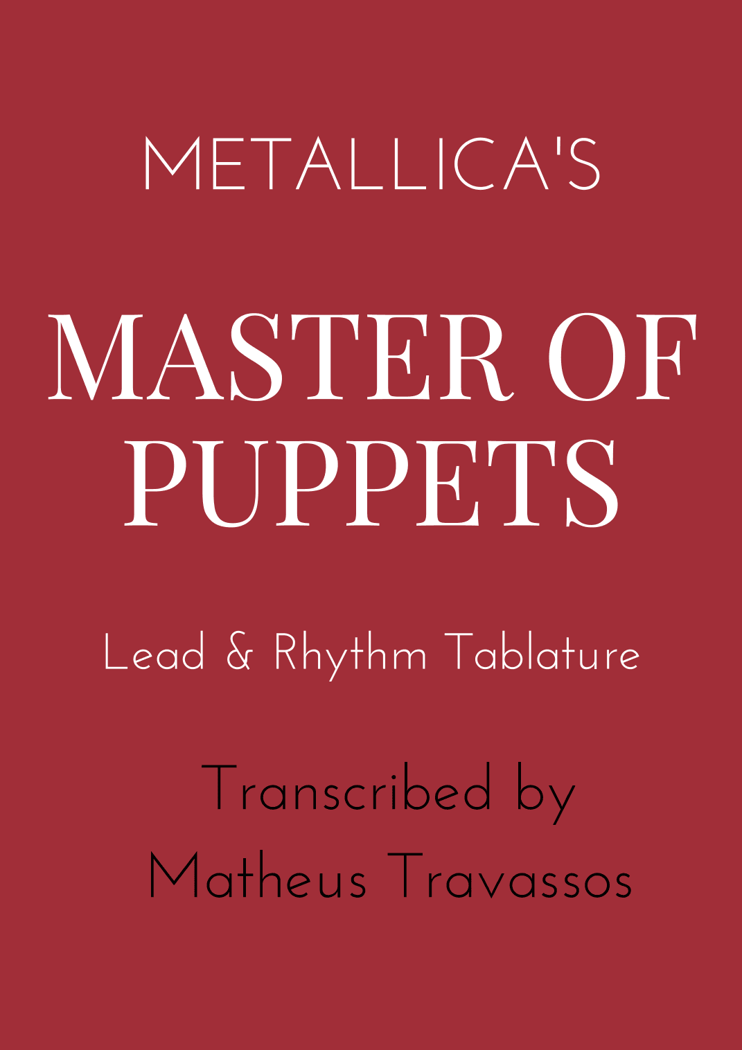 Master Of Puppets (arr. Matheus Travassos)